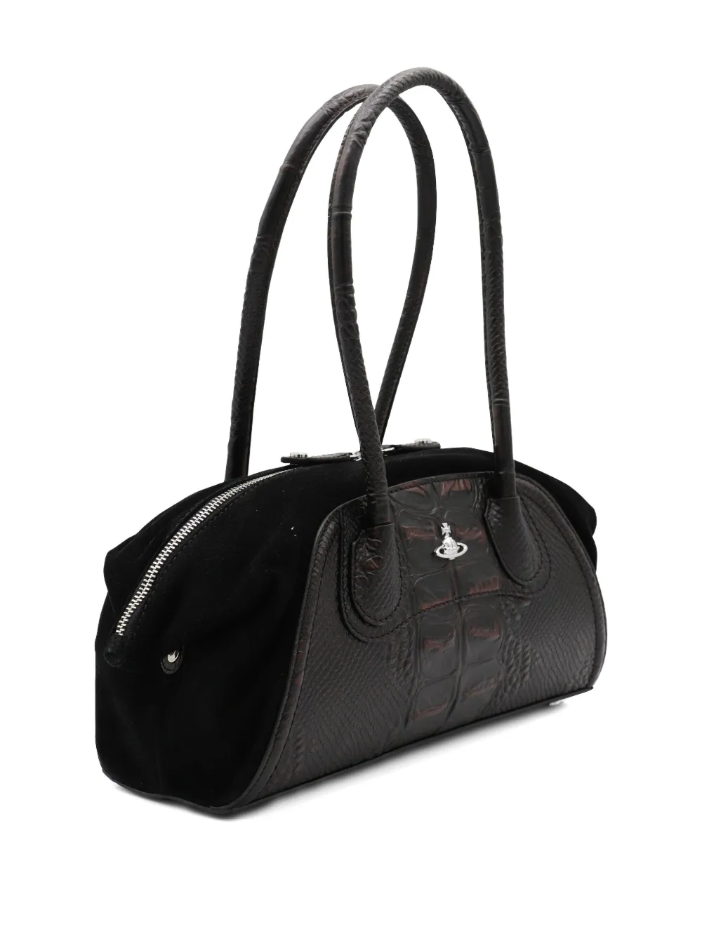 Vivienne Westwood Schoudertas met krokodillenleer-reliëf Bruin