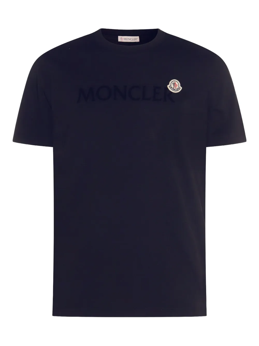 Moncler T-shirt met geborduurd logo Blauw