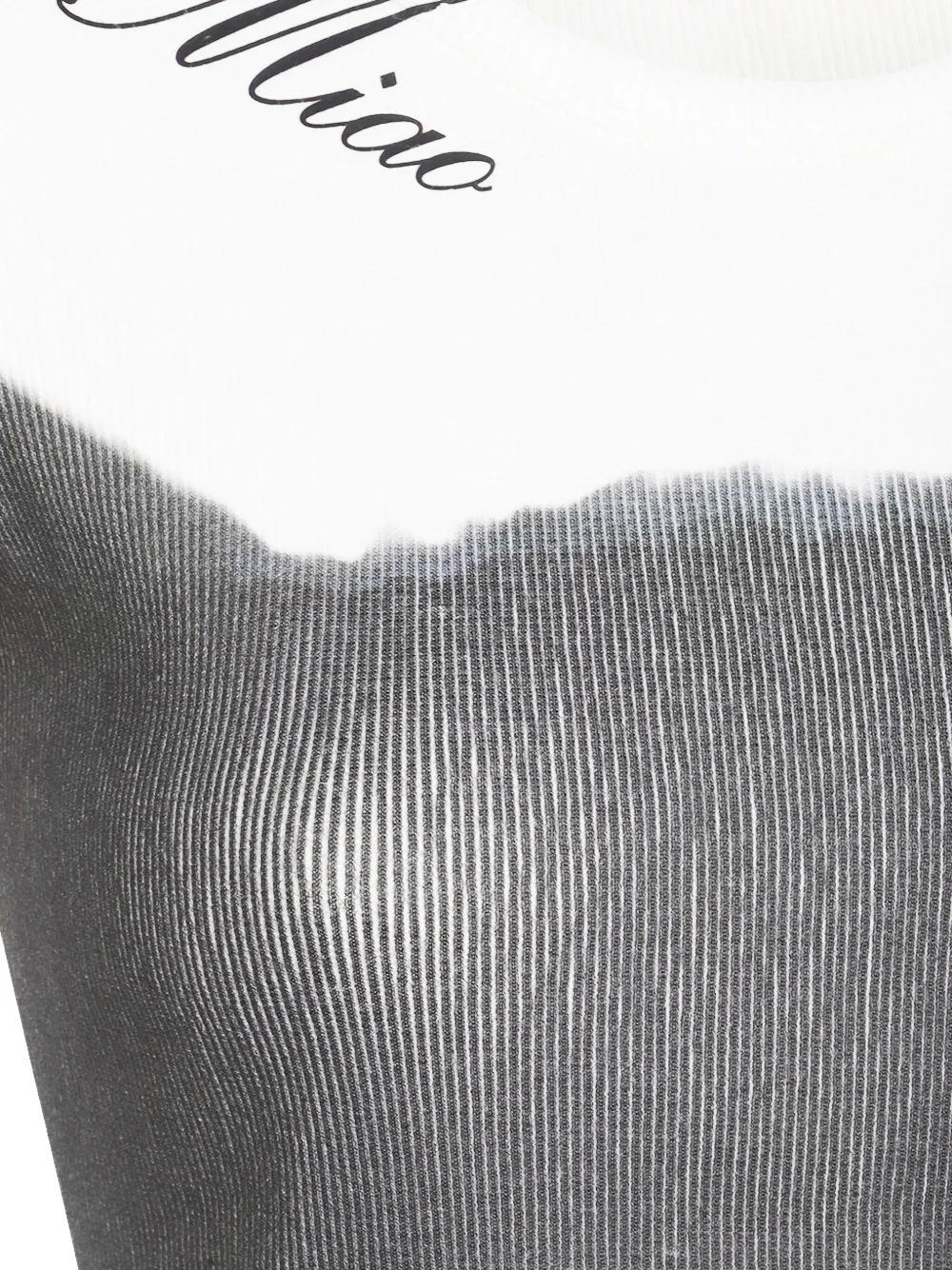 Blumarine Fijngeribbeld T-shirt met kattenprint Wit