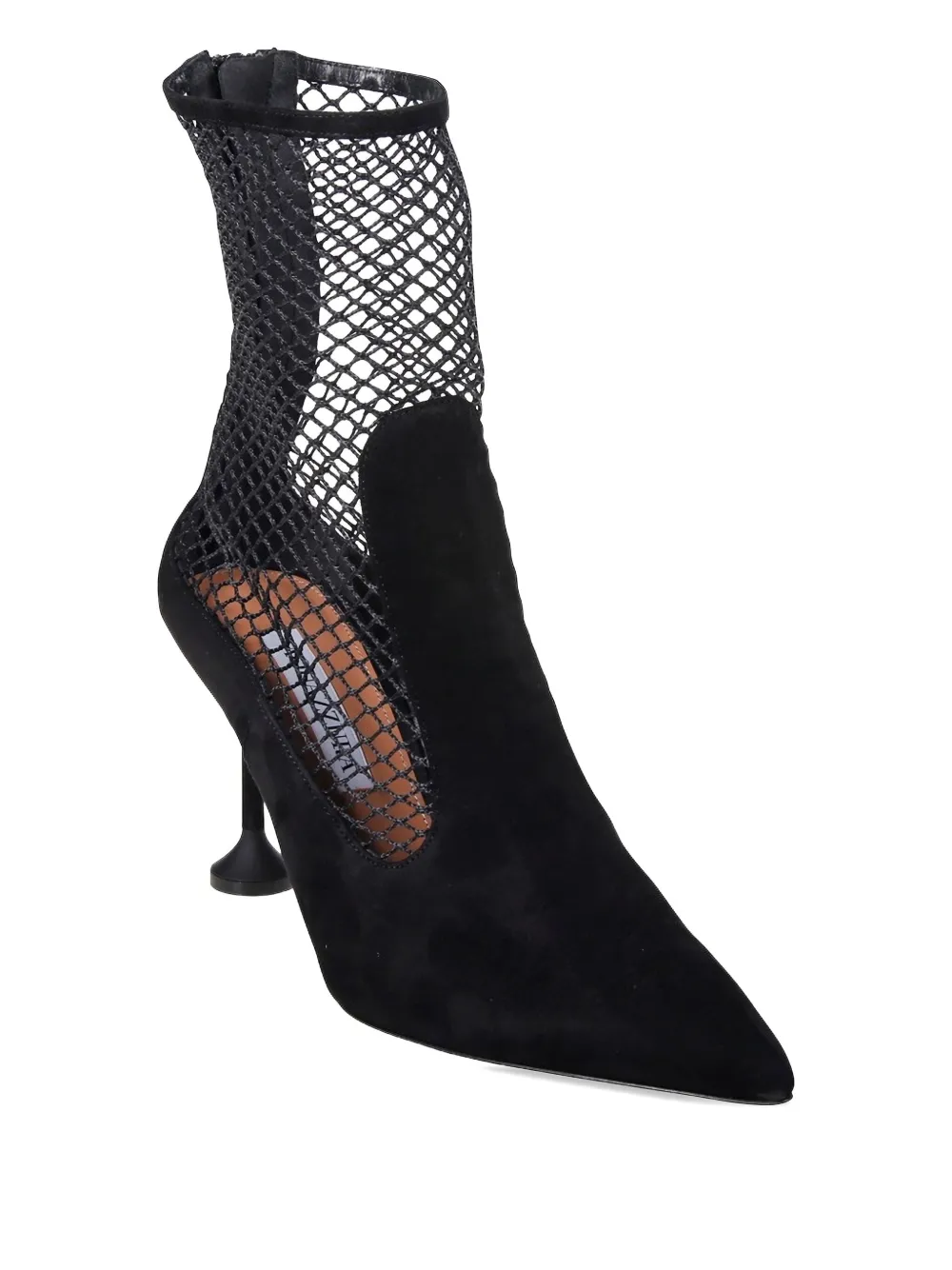 Aquazzura 85mm mesh-insert suede pumps Black