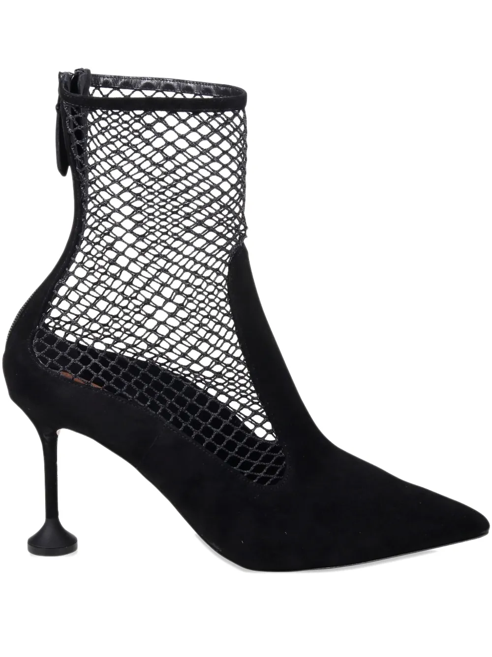Aquazzura 85mm mesh-insert suede pumps Black