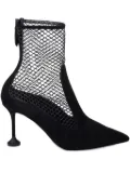 Aquazzura 85mm mesh-insert suede pumps - Black
