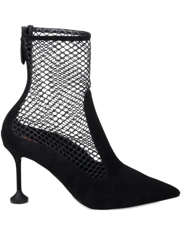 Aquazzura 85mm mesh-insert Suede Pumps Black FARFETCH ID