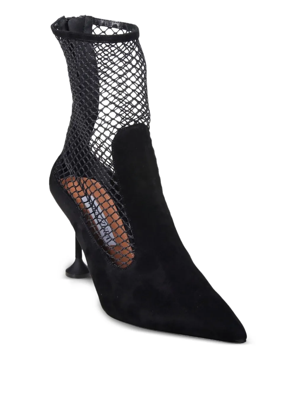 Aquazzura 85mm mesh-insert suede pumps Black