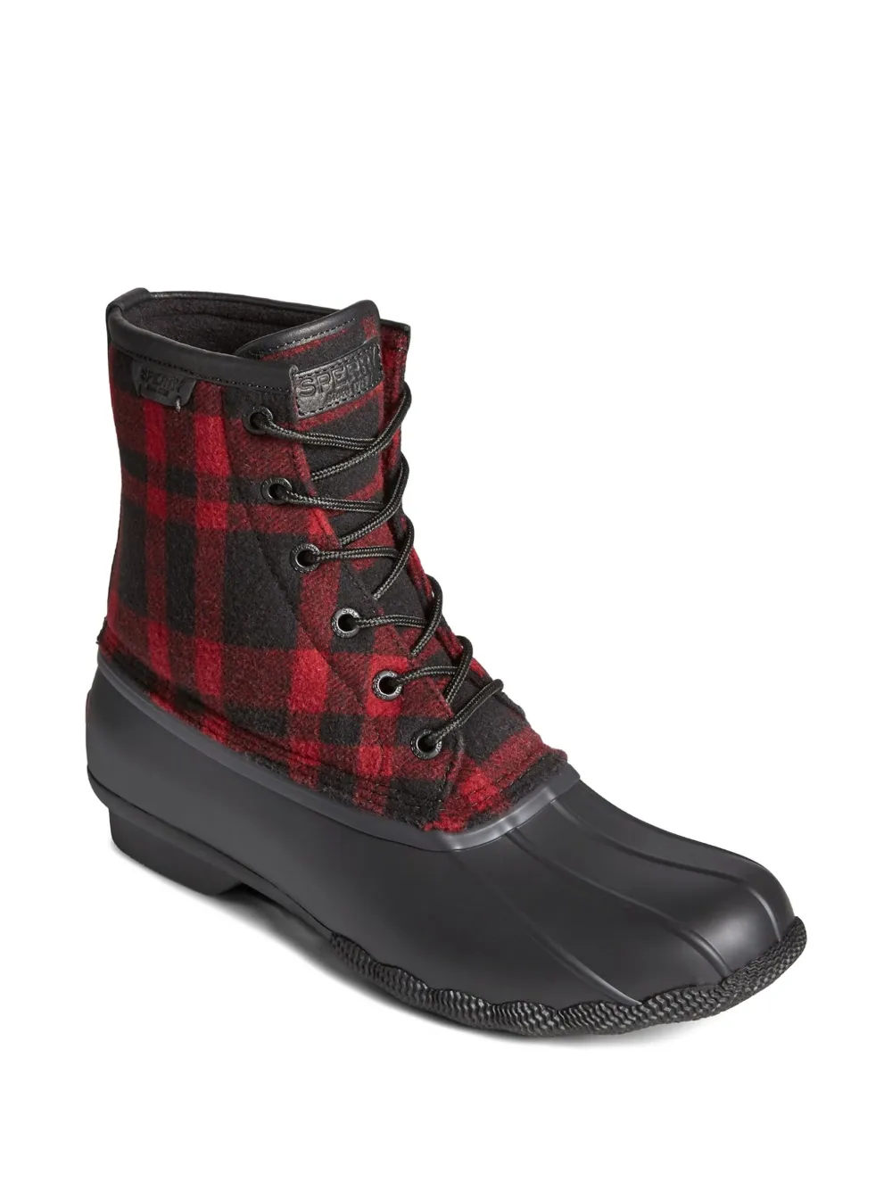 Sperry Top-Sider Saltwater plaid duck boots Black