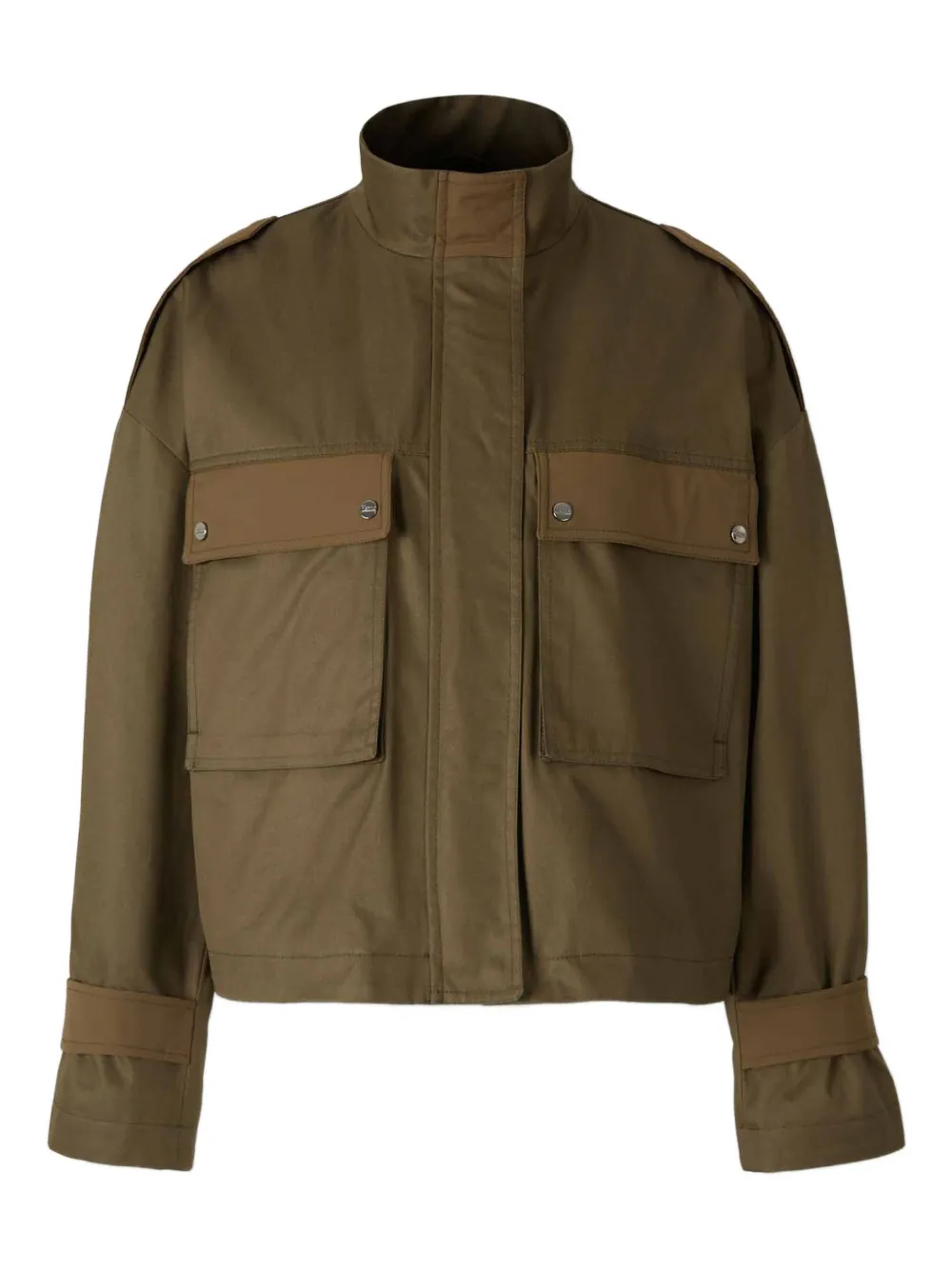 Herno zip-fastening flap-pockets military jacket 7730VERDEMILITARE