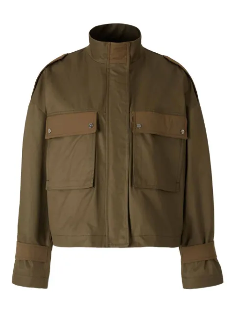 Herno zip-fastening flap-pockets military jacket
