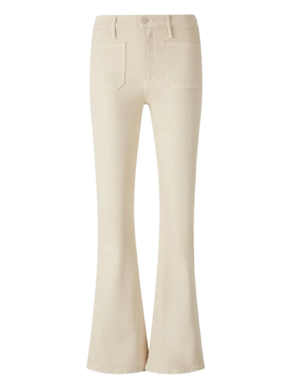 Mother Patch Pocket Weekender Flared Jeans In Neutral
