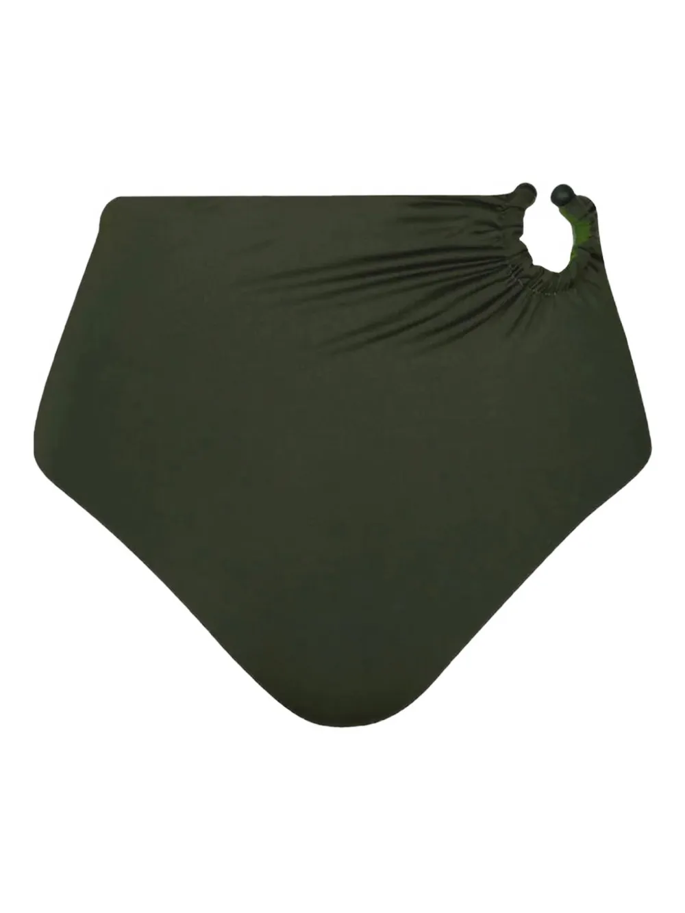 Johanna Ortiz Marinera Gathered High-waist Bikini Panty In Green
