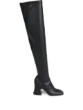 Chloé 80mm Janis stretch-leather square-toe boots - Black