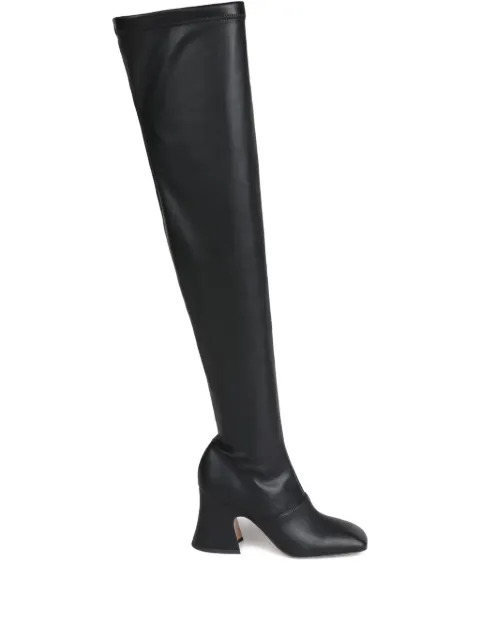 Chloé 80mm Janis stretch-leather square-toe boots
