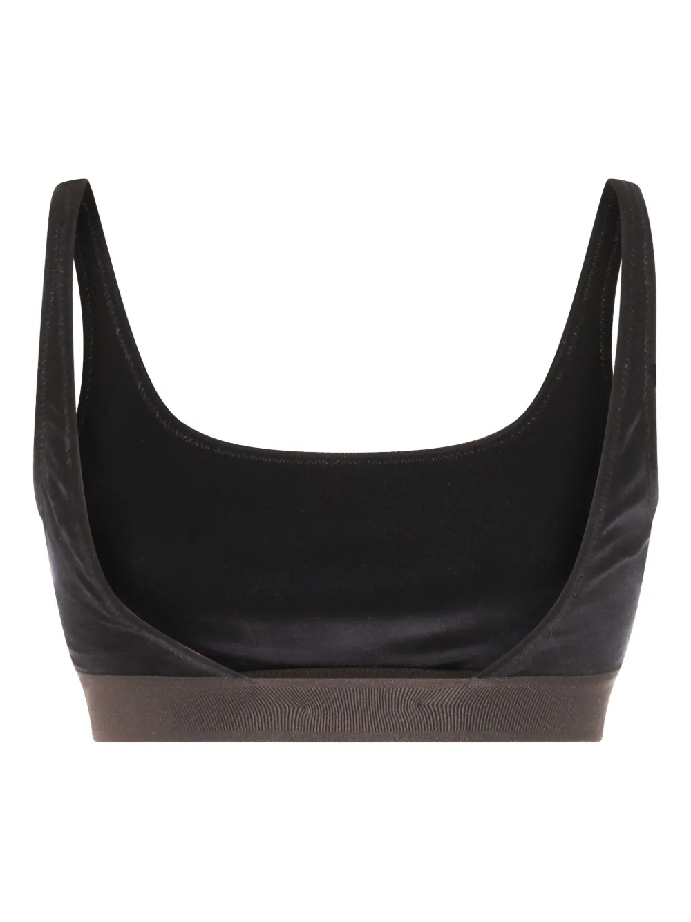 TOM FORD Fluwelen top met logo Blauw