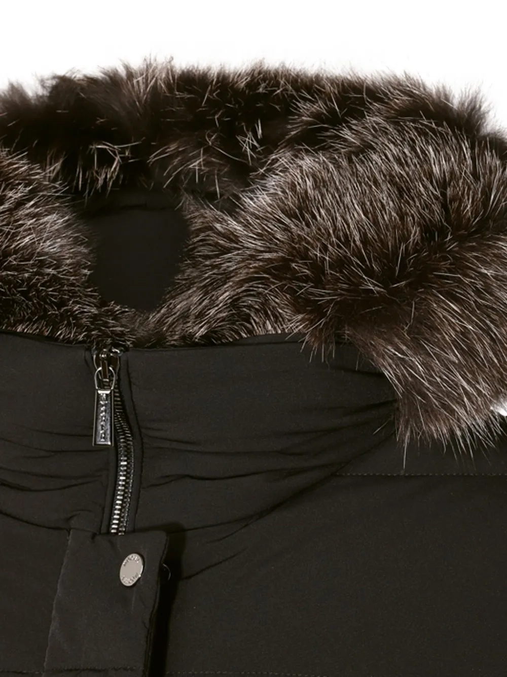 Moorer Long Zagara Down Jacket With Hood In Black