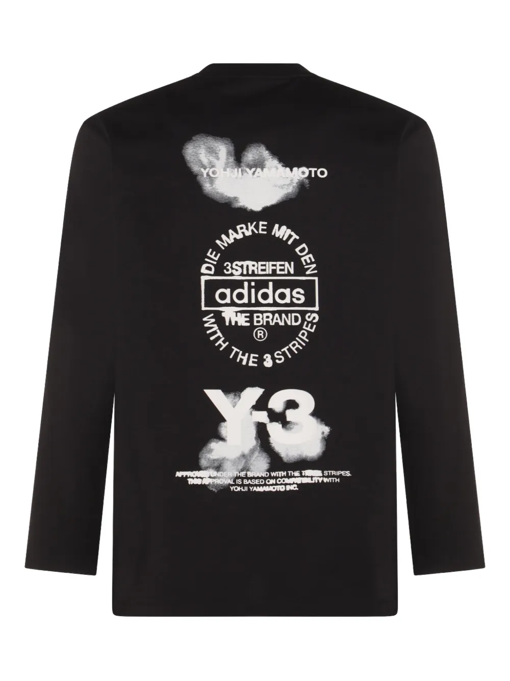 Y-3 Logo-print Long-sleeve T-shirt In Black