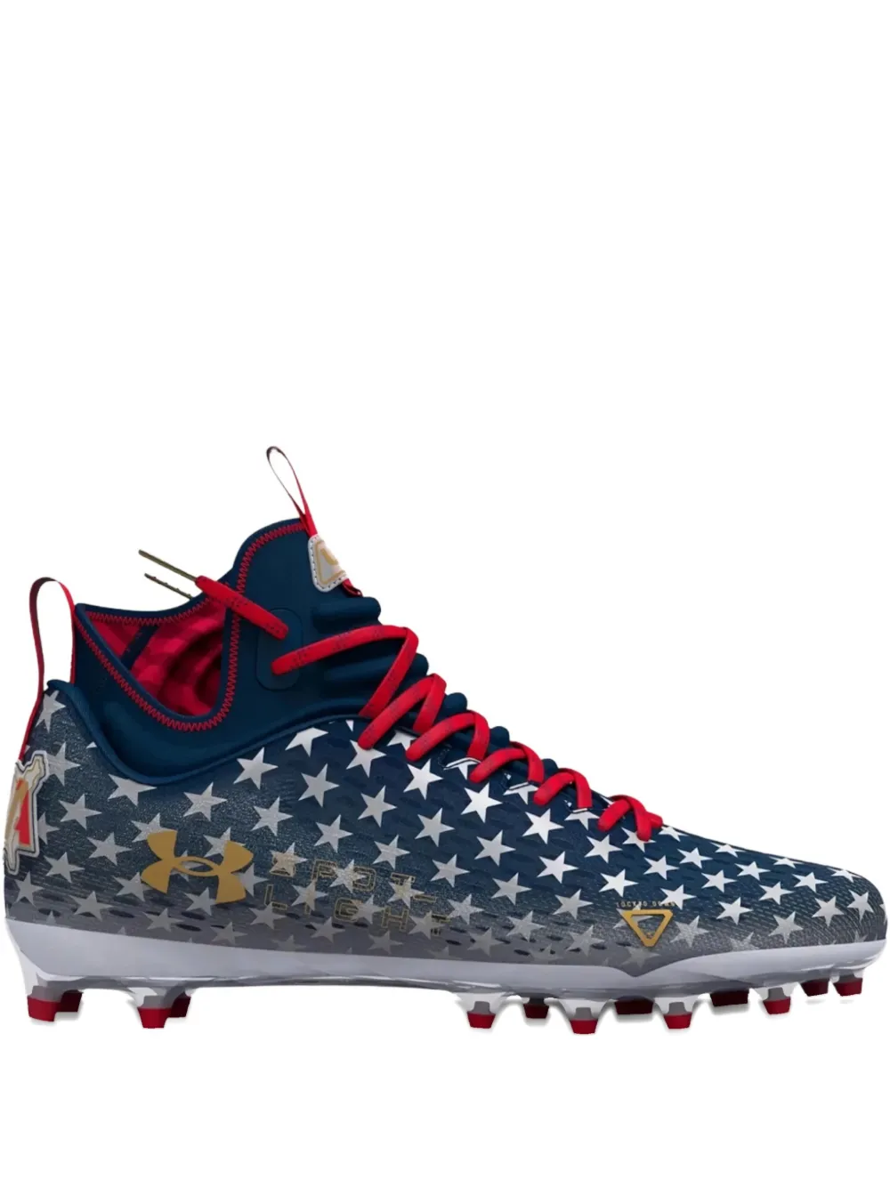 Under Armour Spotlight Lux Mc Le Usa "Blue Red" football cleats