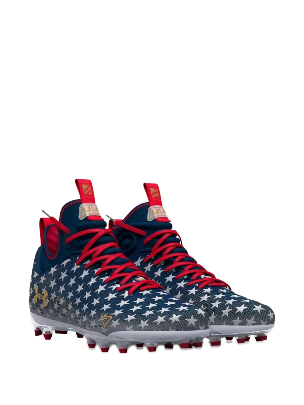 Under Armour Spotlight Lux Mc Le Usa "Blue Red" football cleats