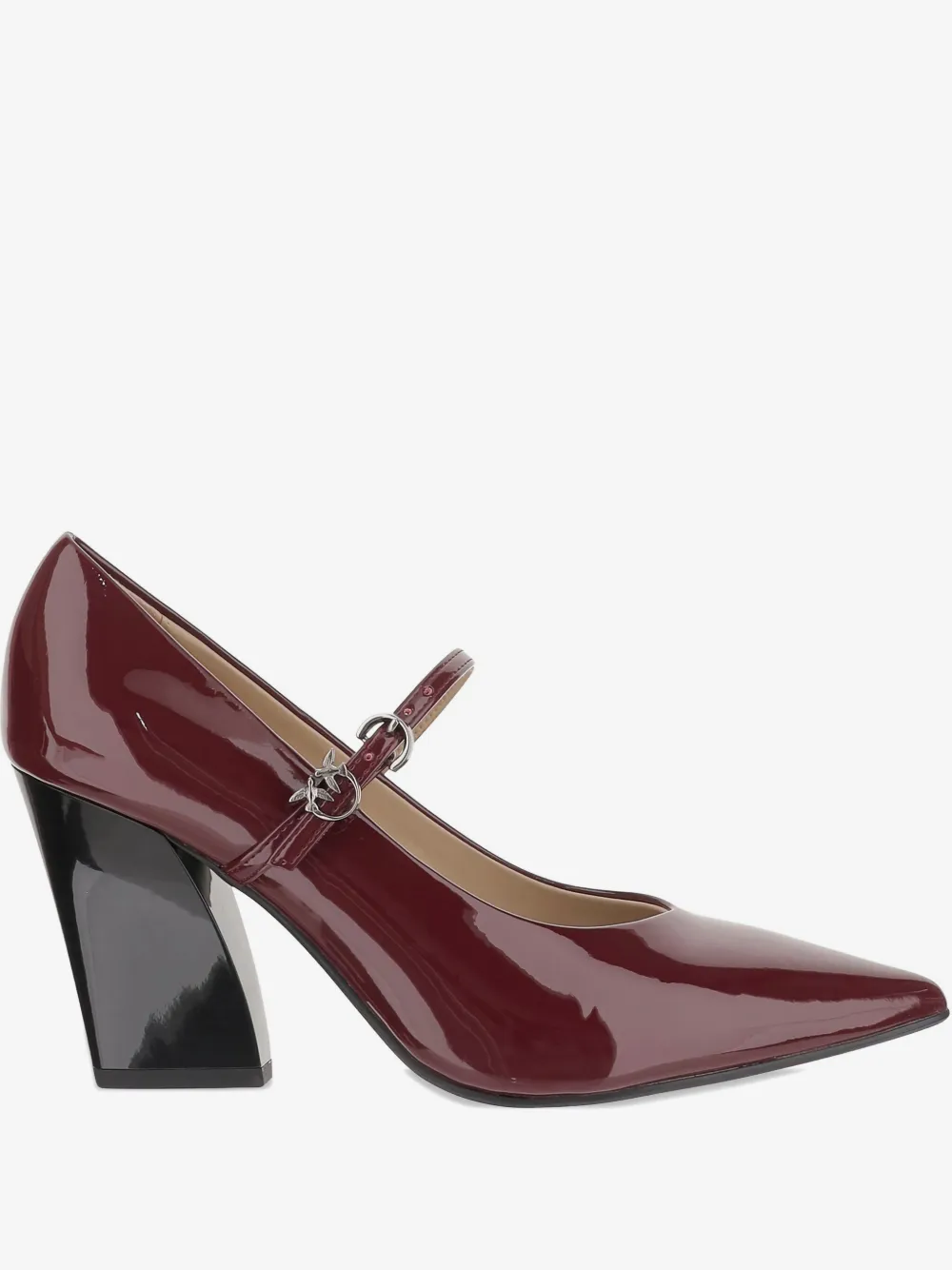 80MM patent leather ankle-strap pumps