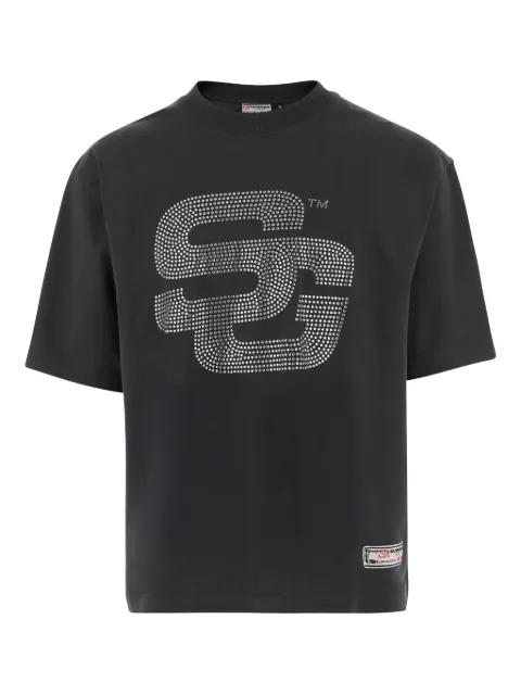 SUMMER GAMES rhinestone-embellishment logo T-shirt