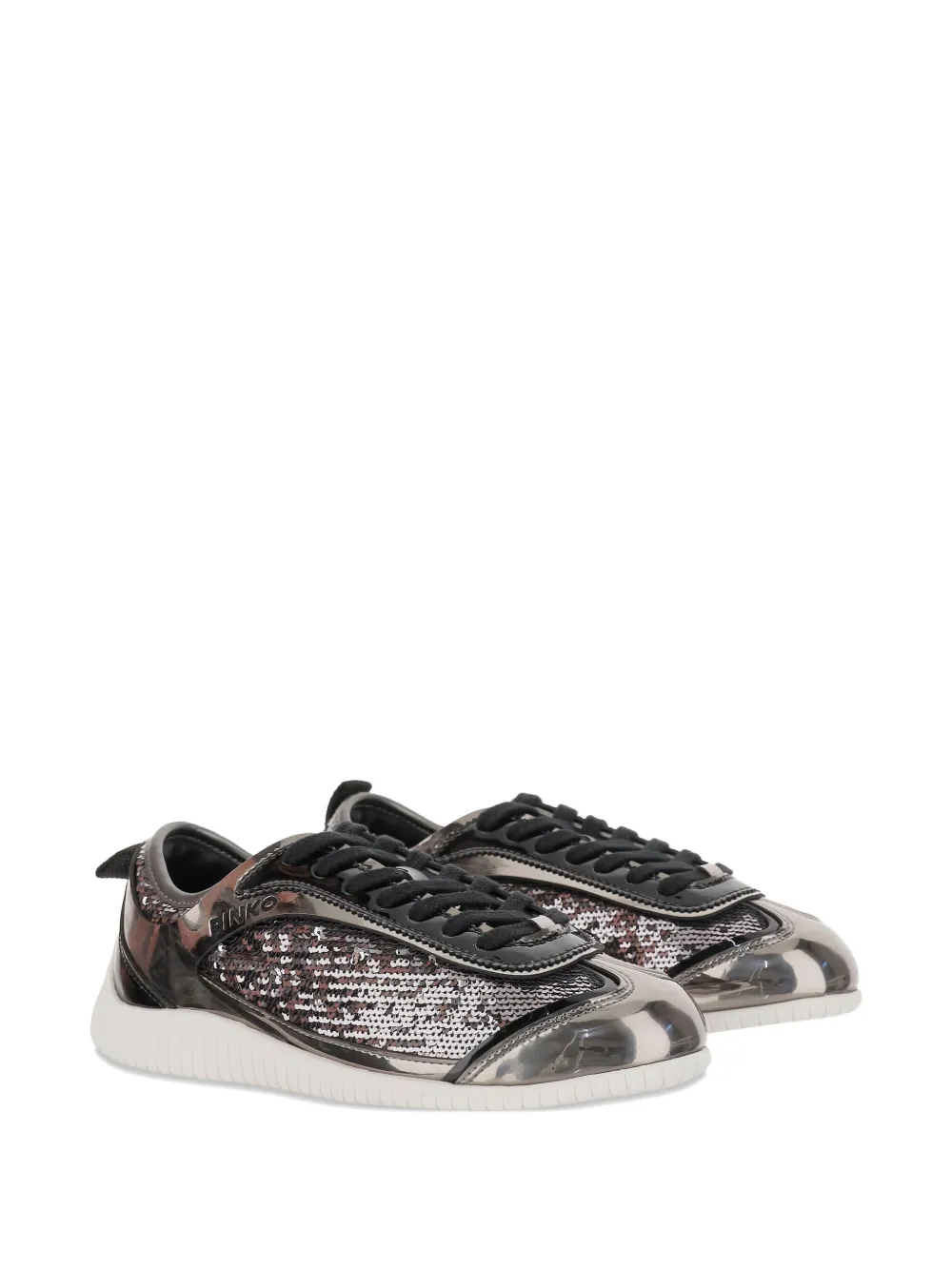PINKO embellished low-top sneakers Silver