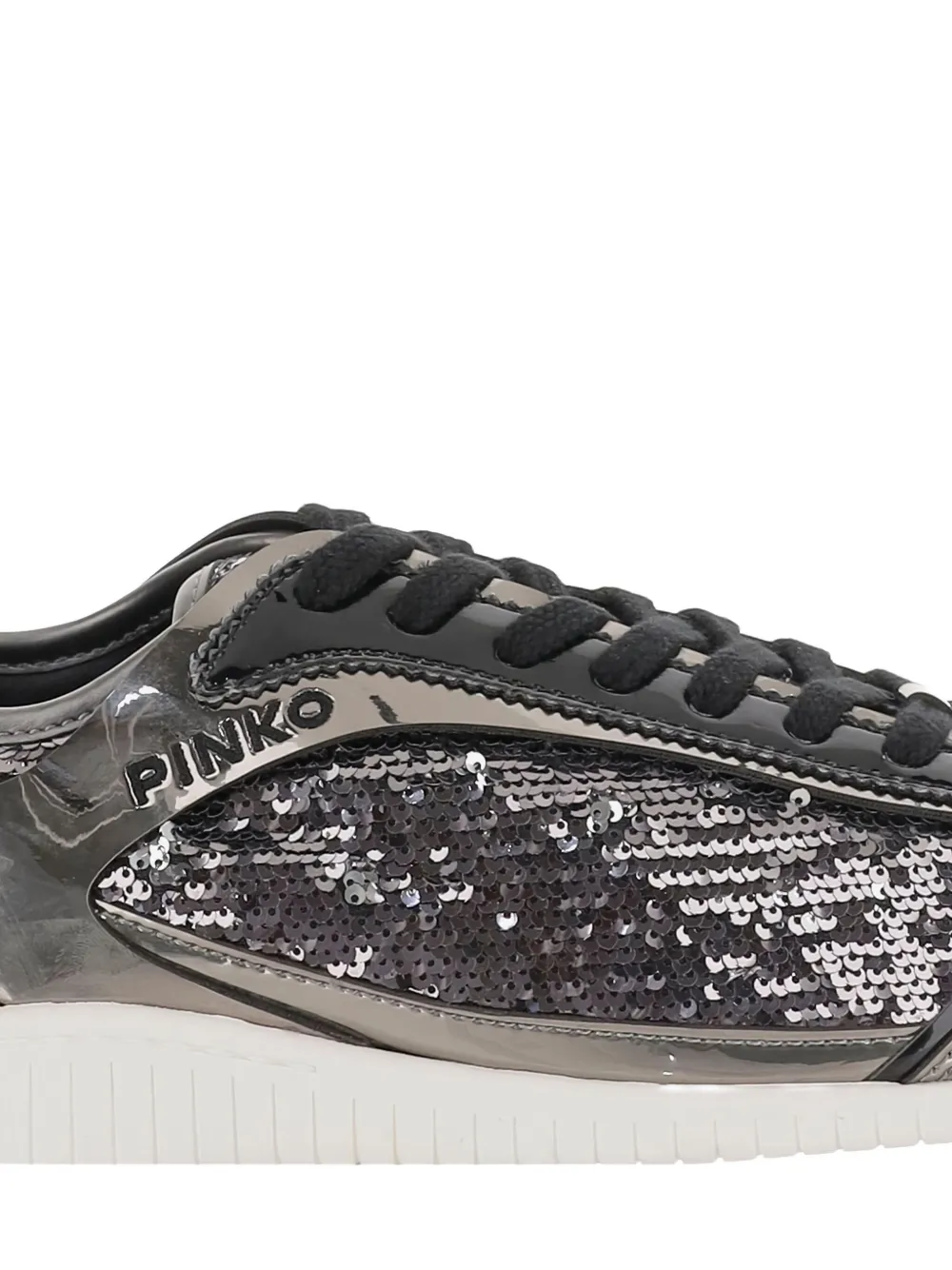 PINKO embellished low-top sneakers Silver