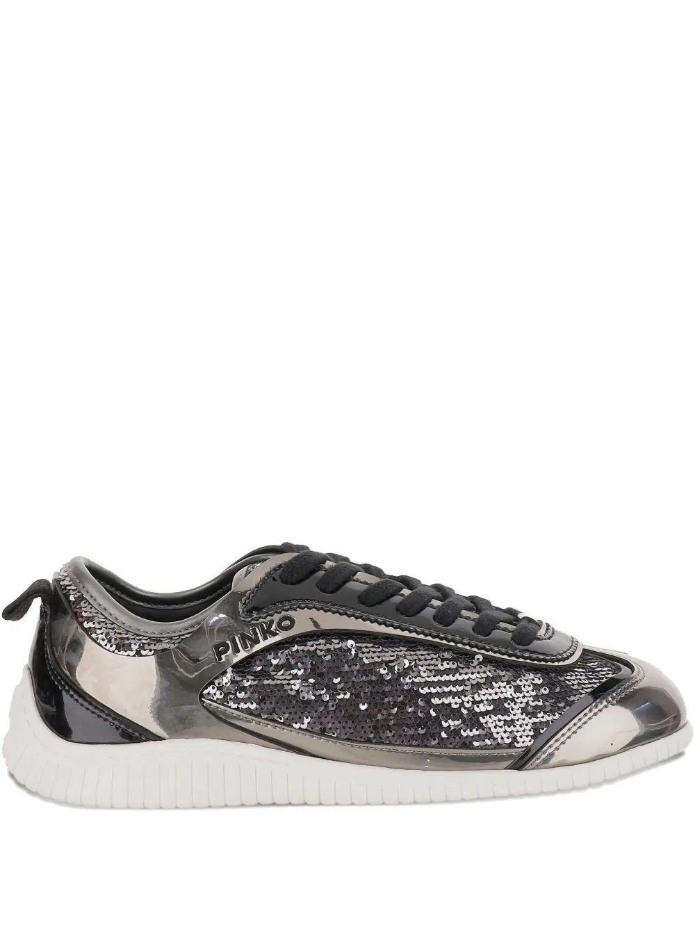 PINKO embellished low-top sneakers Silver