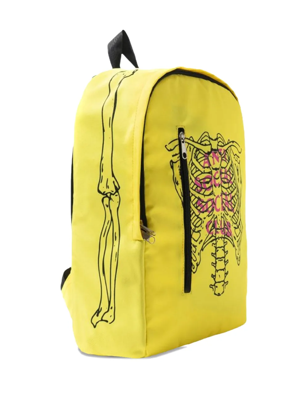Anti Social Social Club Broken rugzak met skeletprint - Geel
