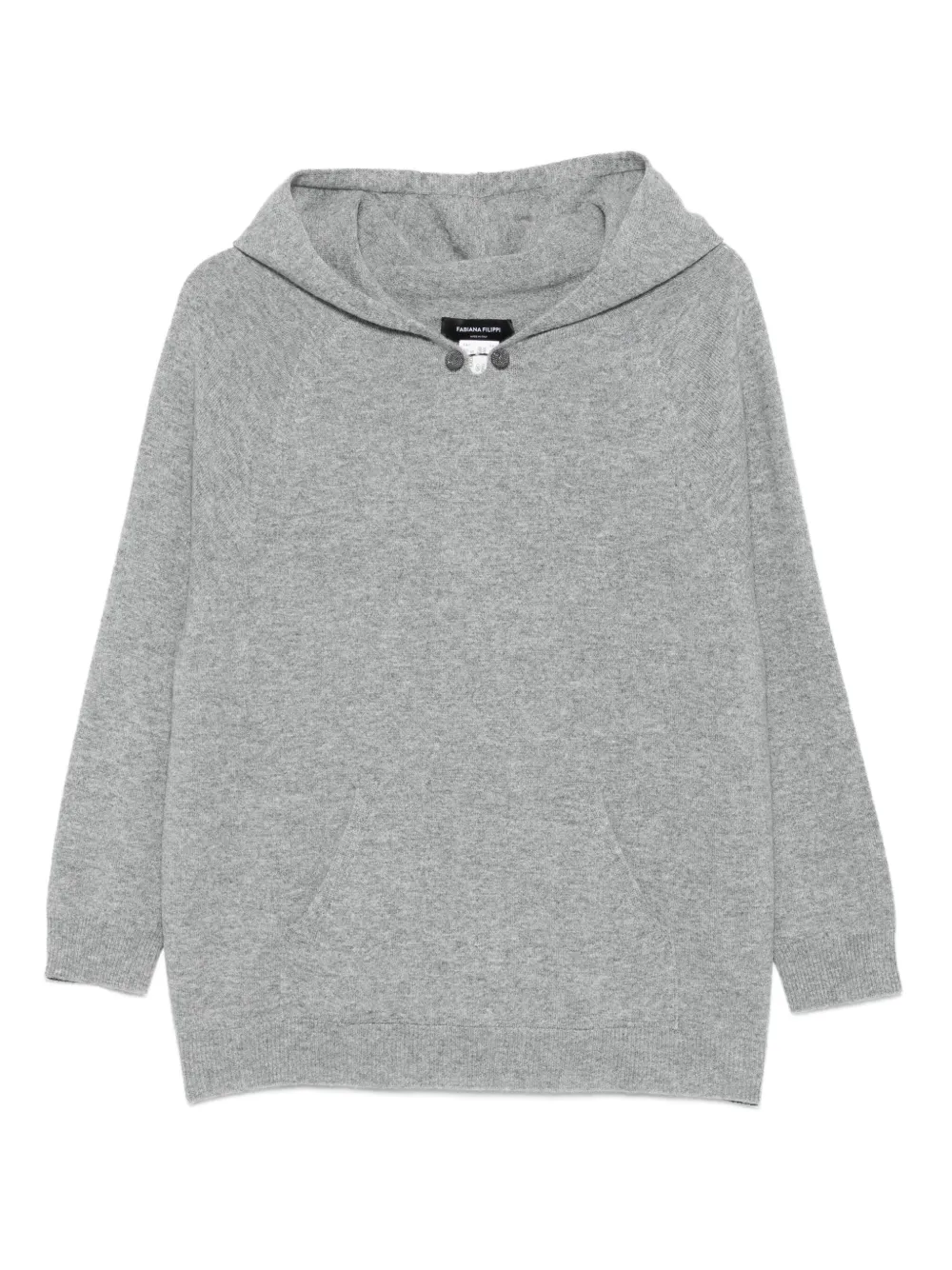 Fabiana Filippi long-sleeves ribbed hoodie | Grey | Image 1