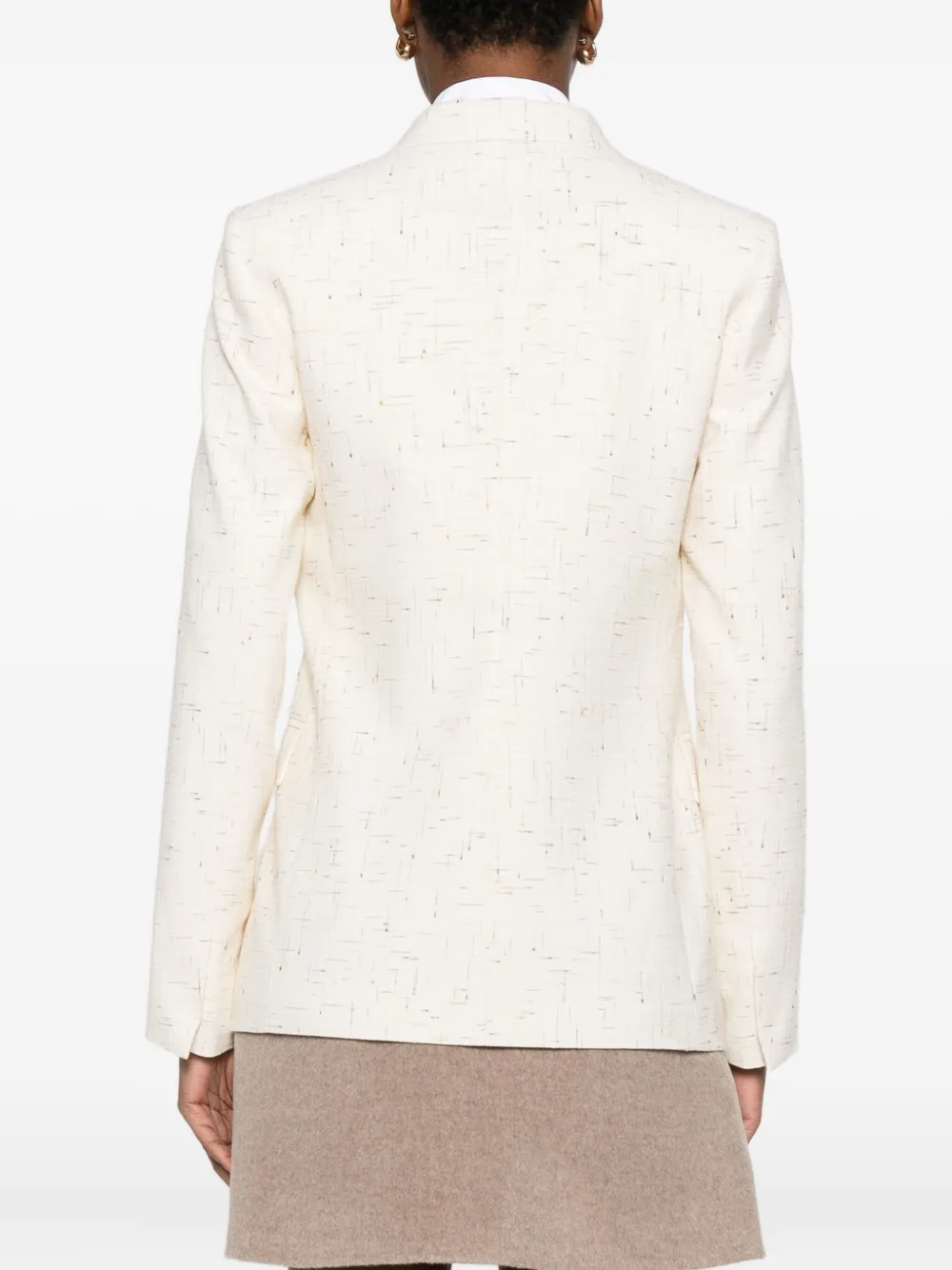 Fabiana Filippi Tailored Jacket With Notched Lapels And Pockets In White