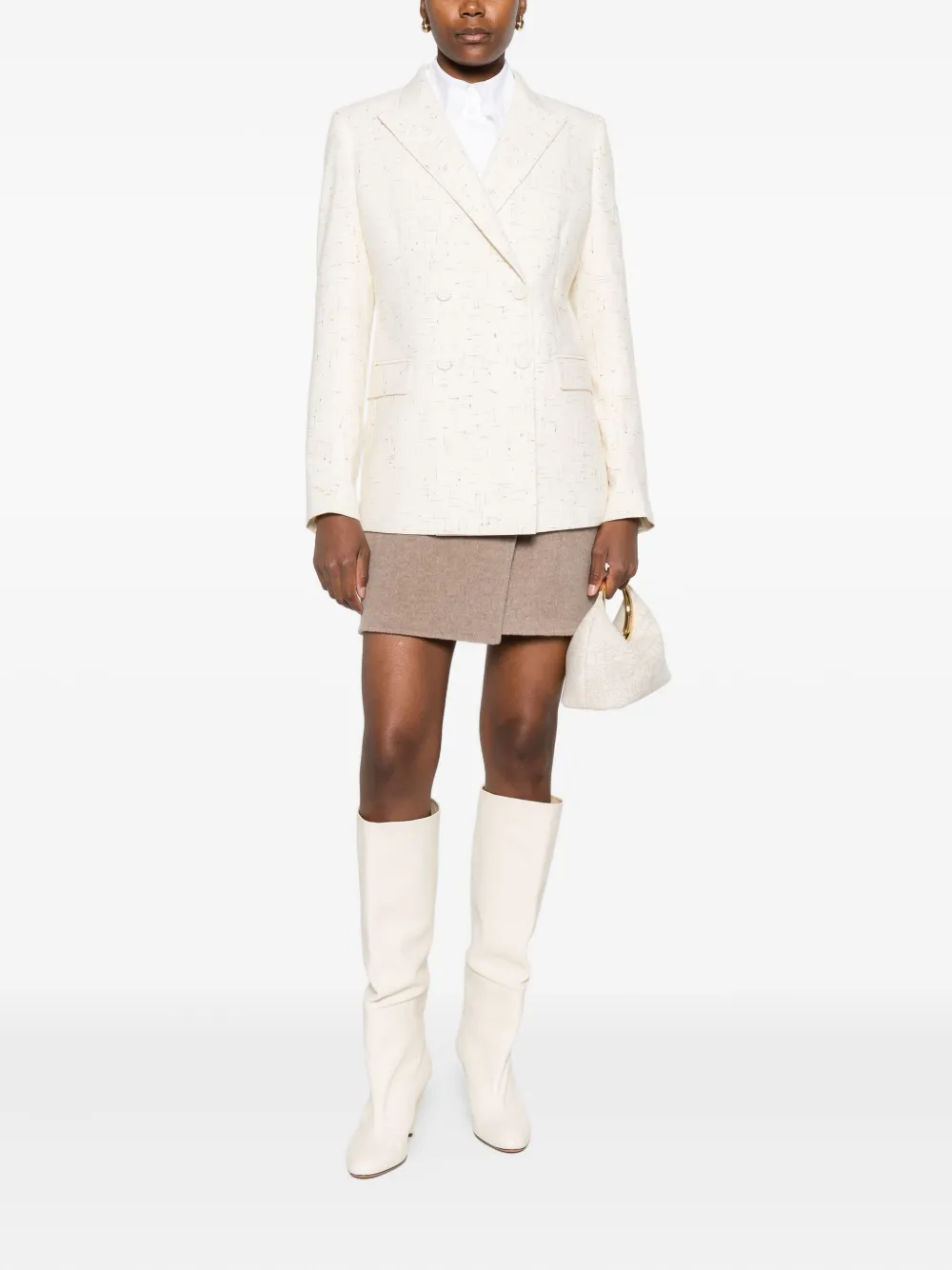 Fabiana Filippi double-breasted textured blazer | Blazers | Image 2