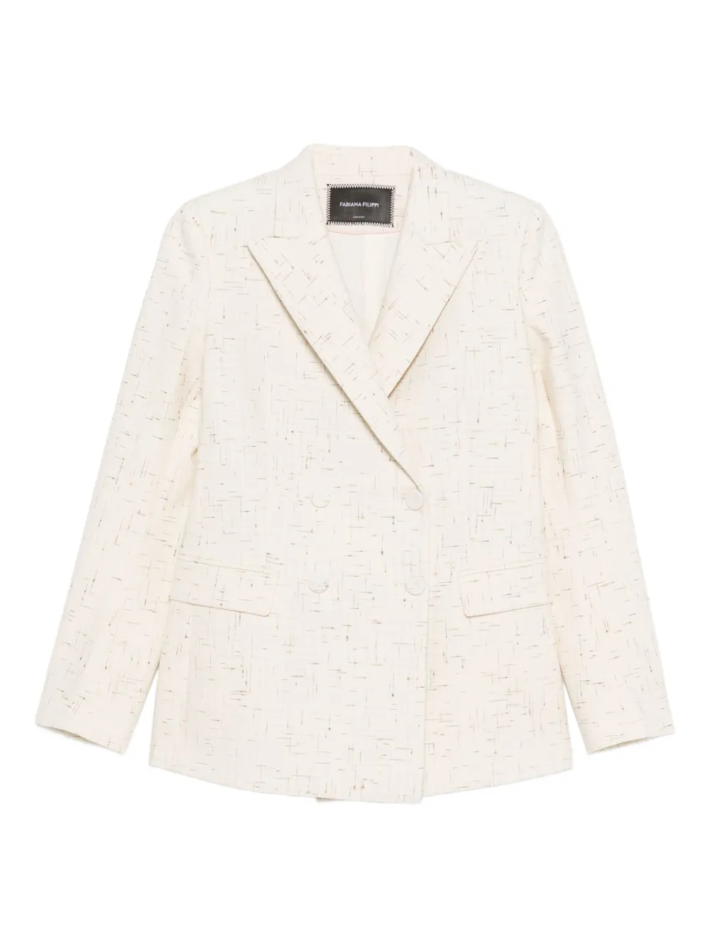 Fabiana Filippi double-breasted textured blazer | White | Image 1