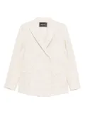 Fabiana Filippi double-breasted textured blazer - White