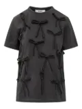 MSGM bow-embellished T-shirt - Black