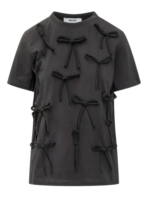 MSGM t-shirt à détail de nœud