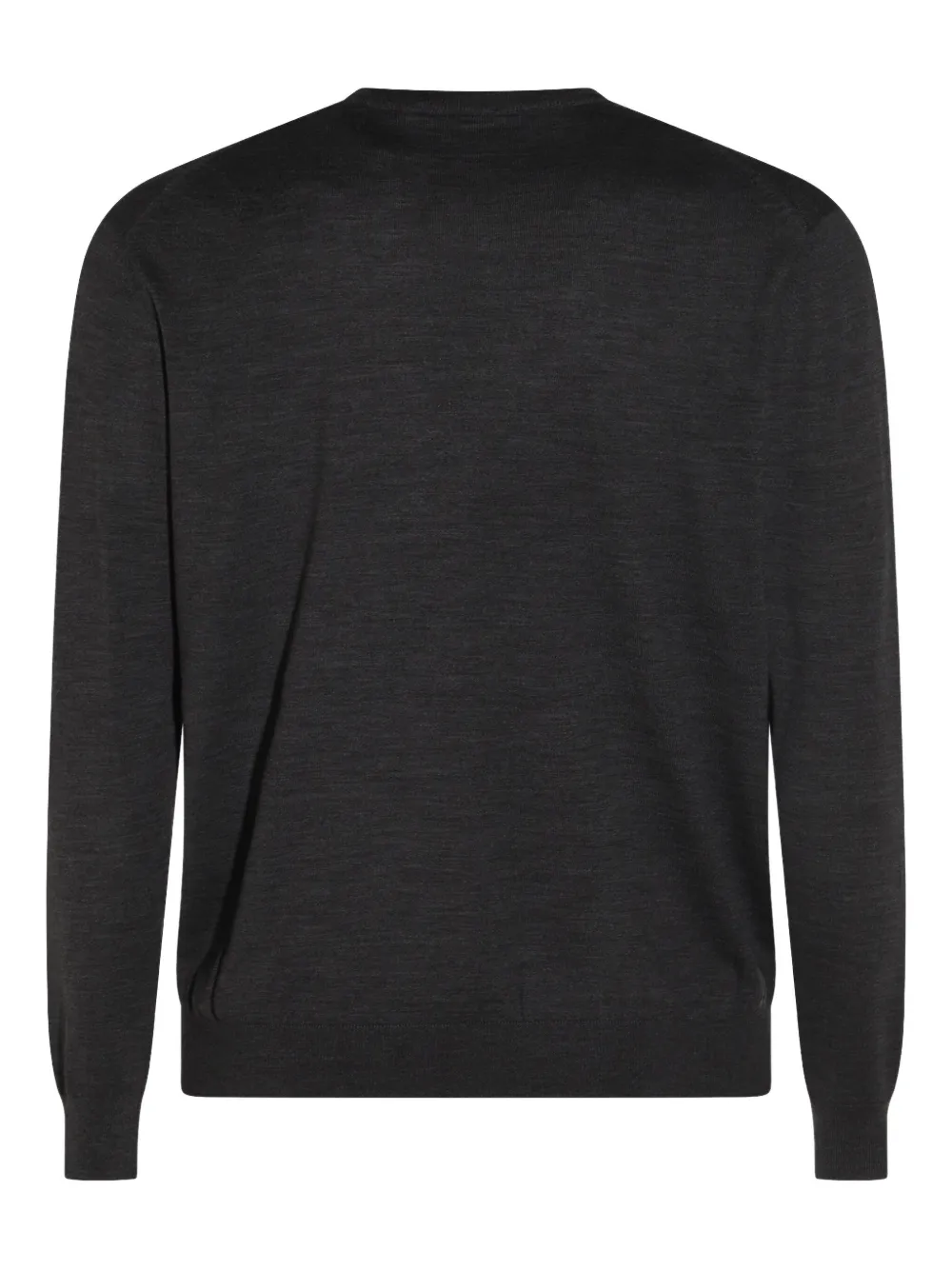 Malo Ribbed Crewneck Sweater With Long Sleeves In Gray