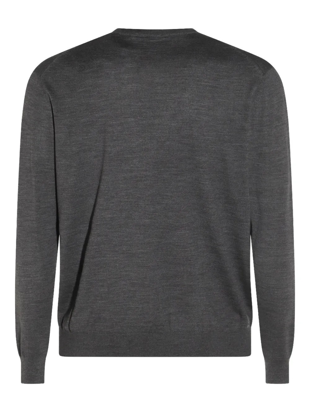 Malo Ribbed Crewneck Sweater With Long Sleeves In Gray