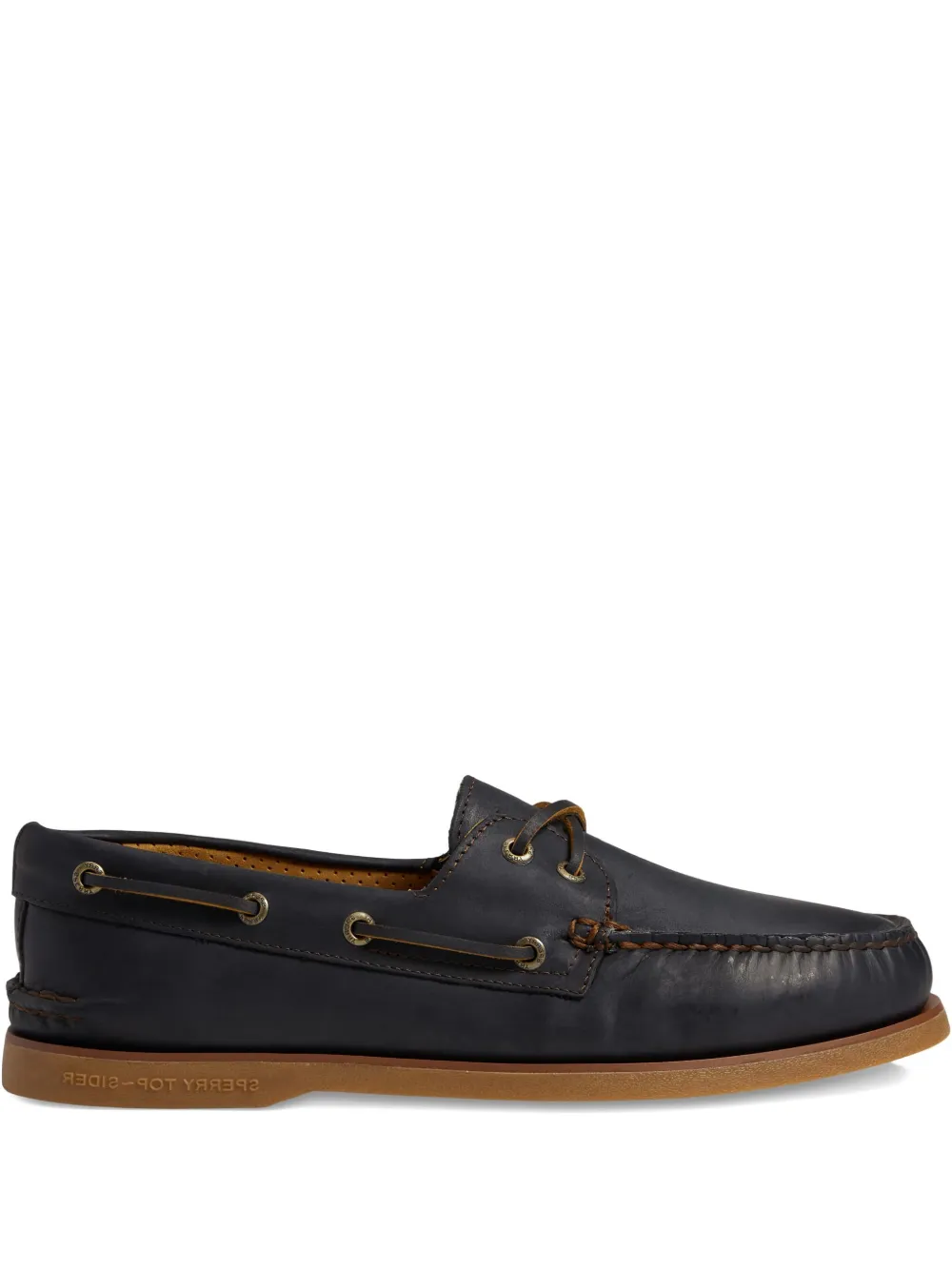 Sperry Top-Sider Gold A/O 2 Eye Burnished Leather "Black" loafers | Black | Image 1