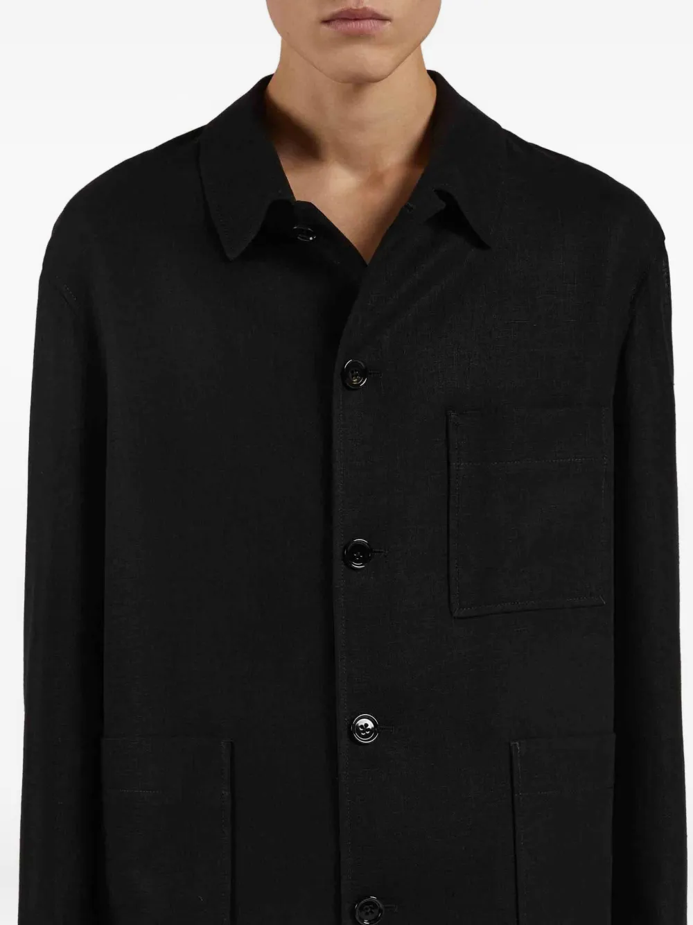 Lardini Shirtjack met lange mouwen Zwart