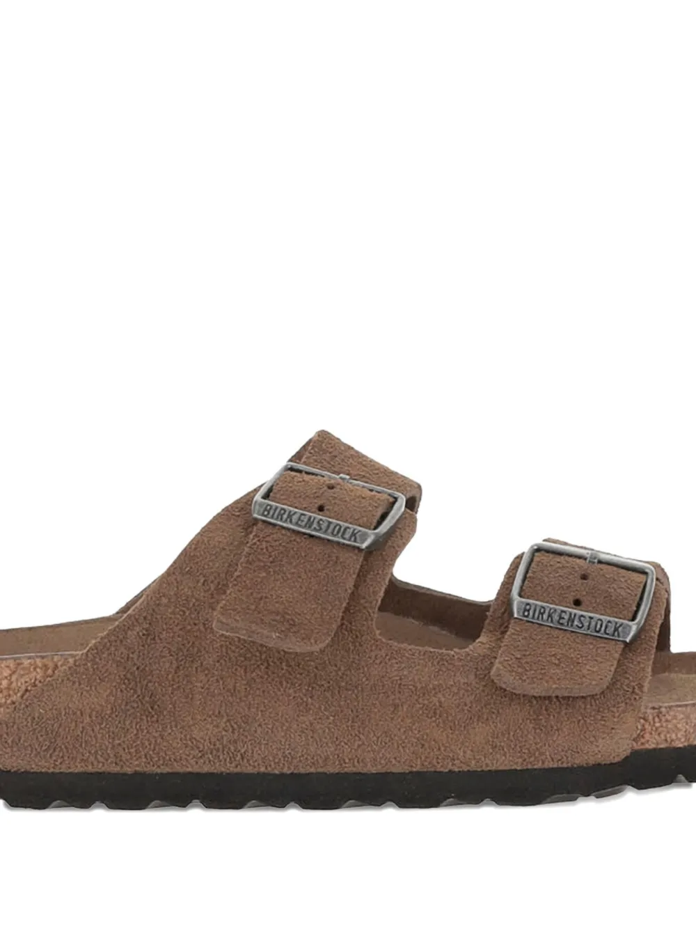 Birkenstock Arizona double-buckle suede sandals Brown