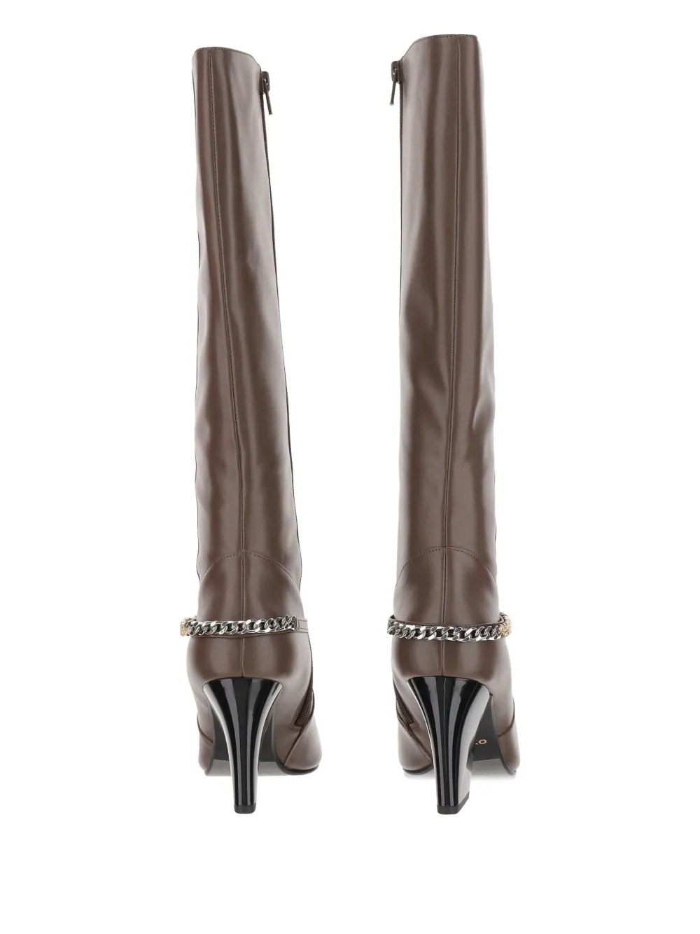 PINKO 90mm chain-embellished boots Brown