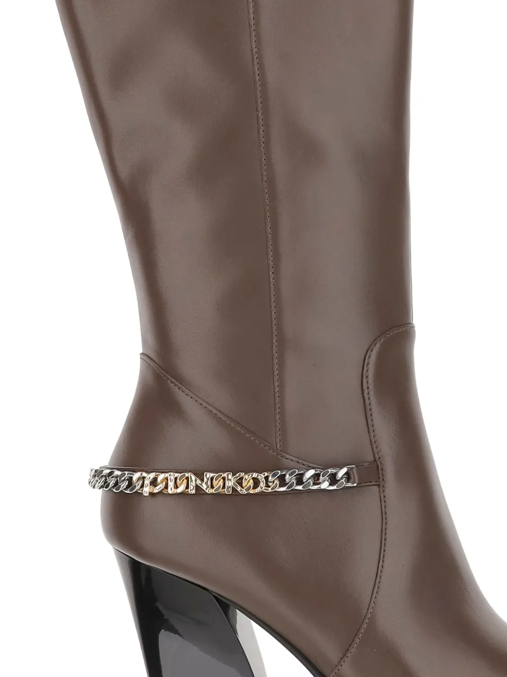 PINKO 90mm chain-embellished boots Brown