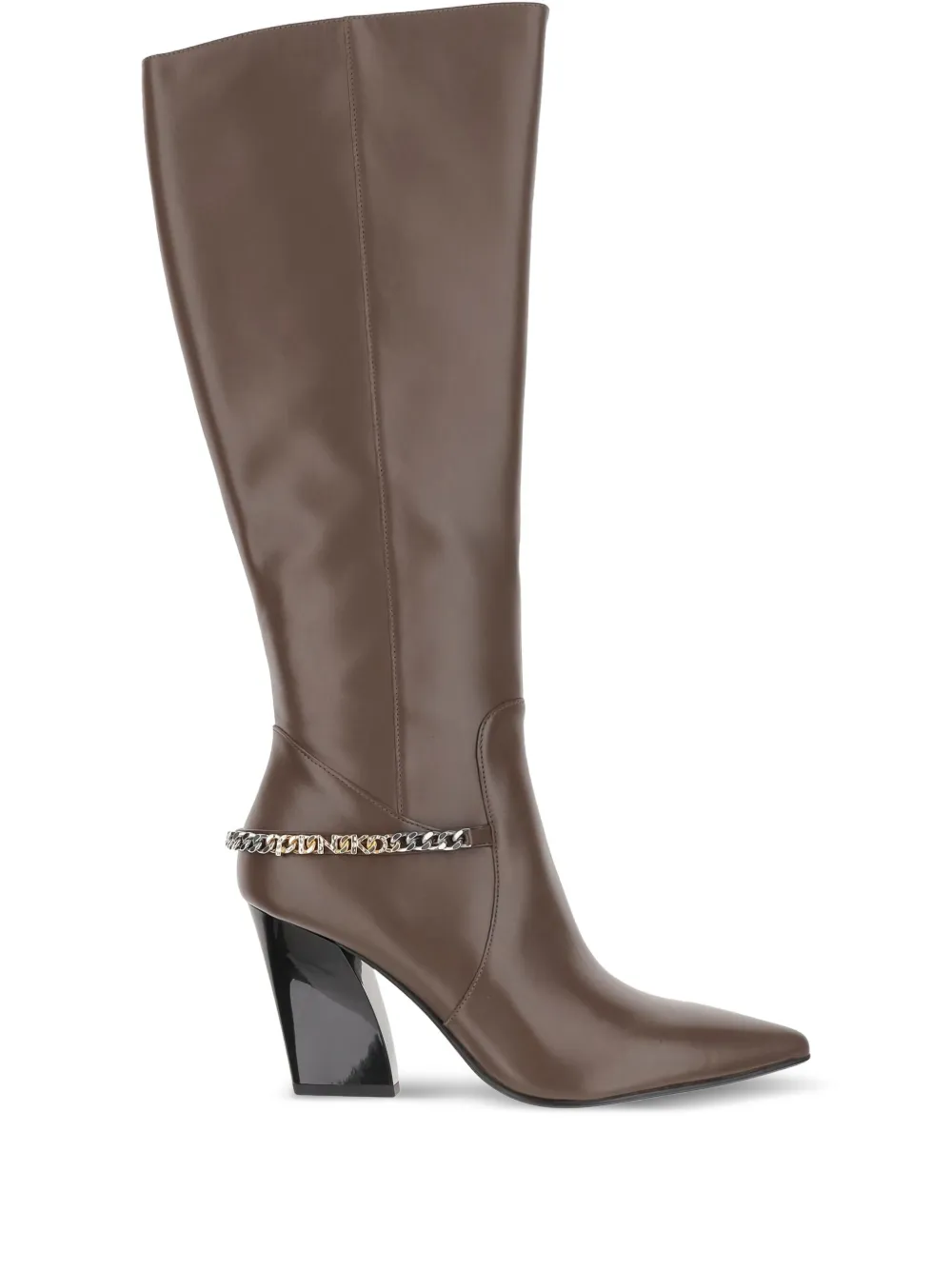 PINKO 90mm chain-embellished boots Brown