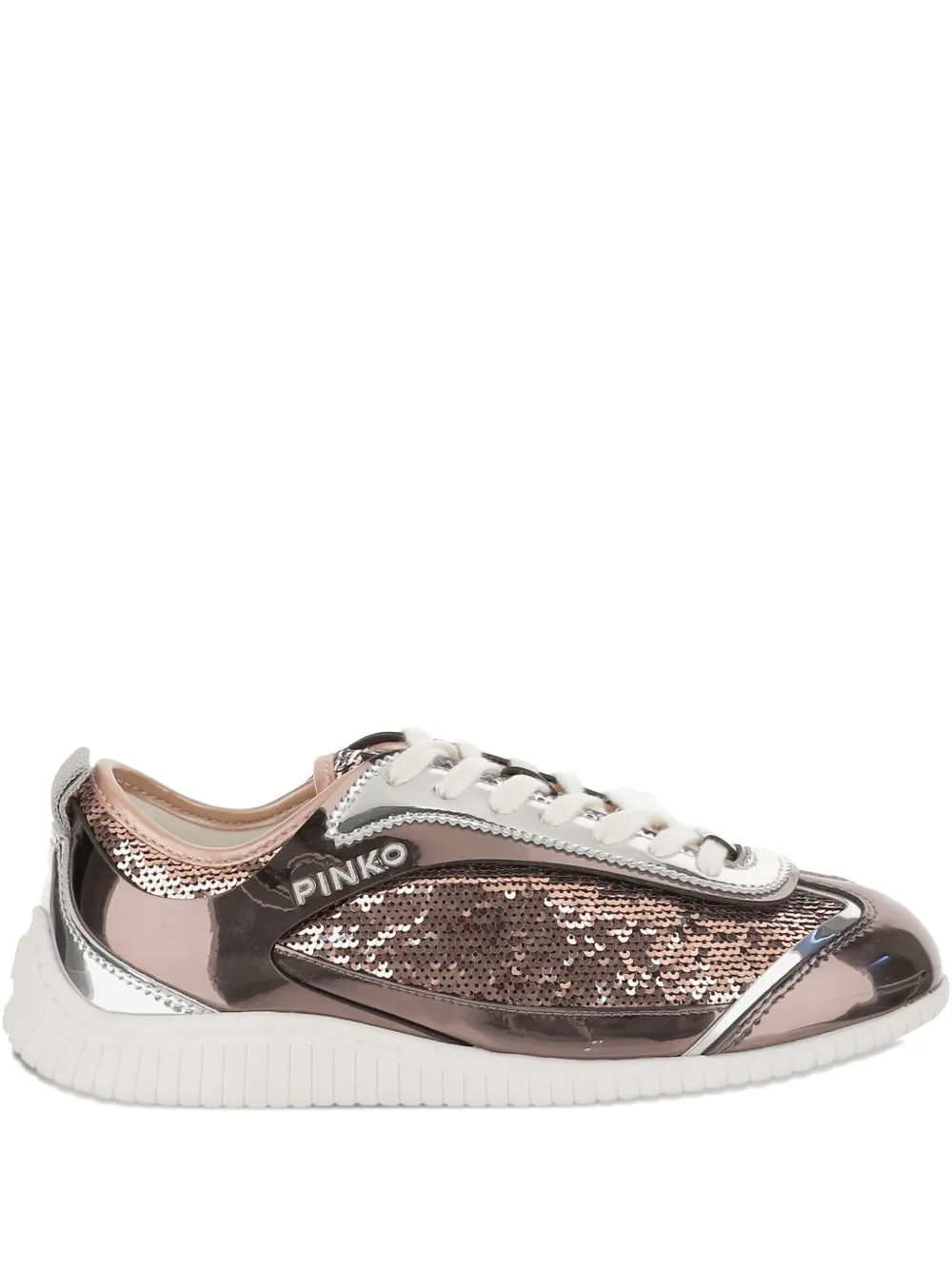 PINKO sequin-embellished low top sneakers Brown