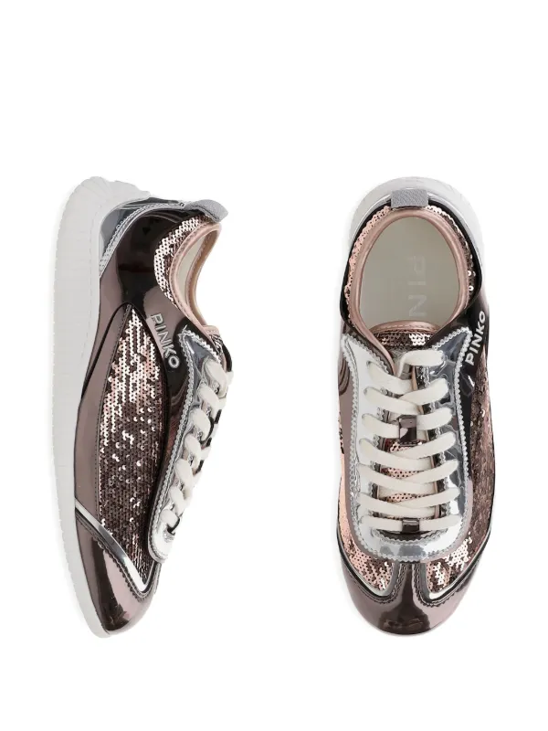PINKO sequin-embellished Low Top Sneakers | Brown | FARFETCH