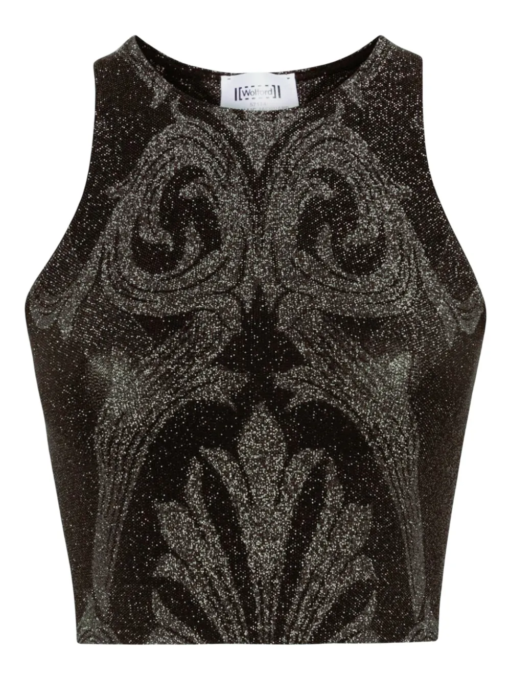 metallic-jacquard top