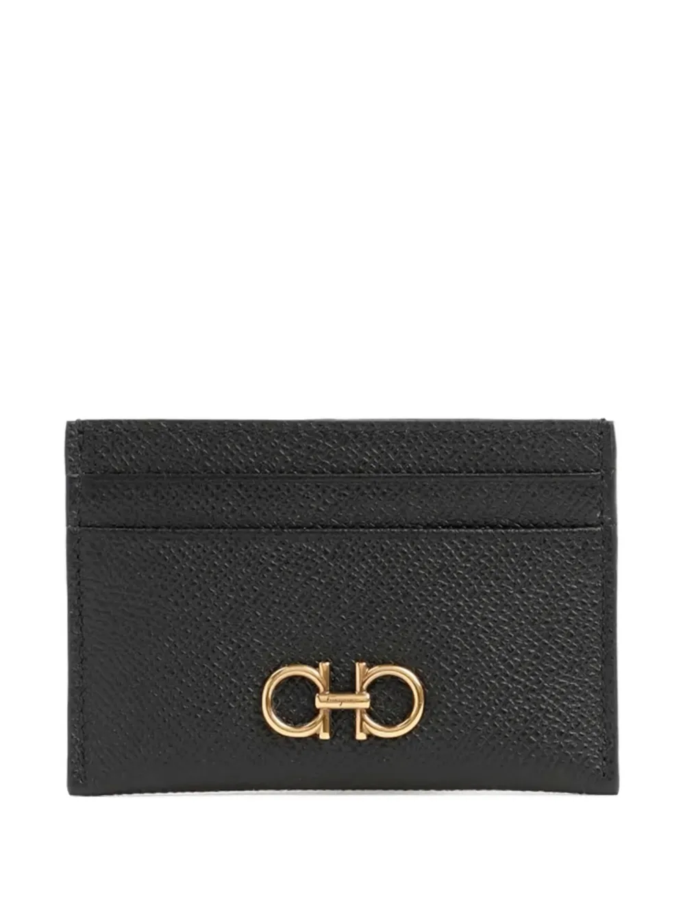 Ferragamo Leren pasjeshouder Zwart