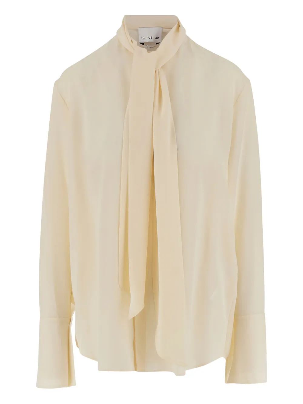 SA SU PHI Blouse met strikdetail Geel