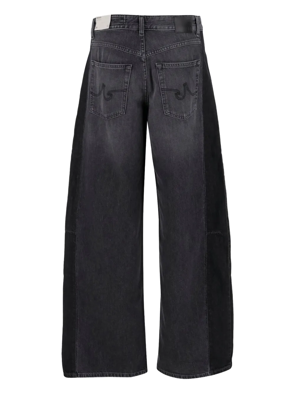 AG Jeans Jeans van katoenblend met vlakken - Zwart