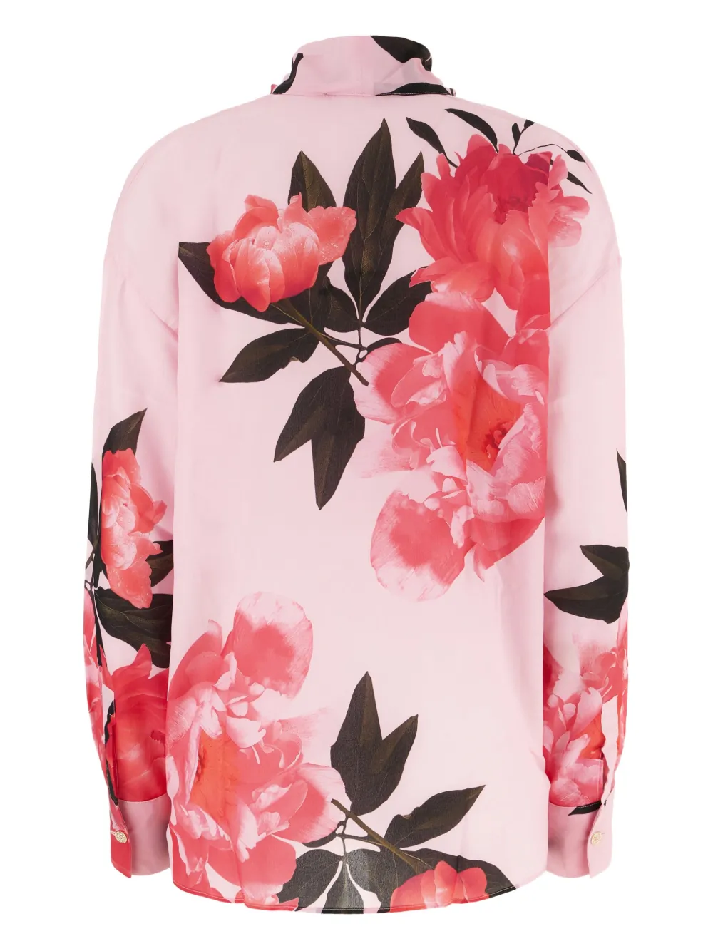 CHIARA BONI La Petite Robe peony-print bow blouse - Roze