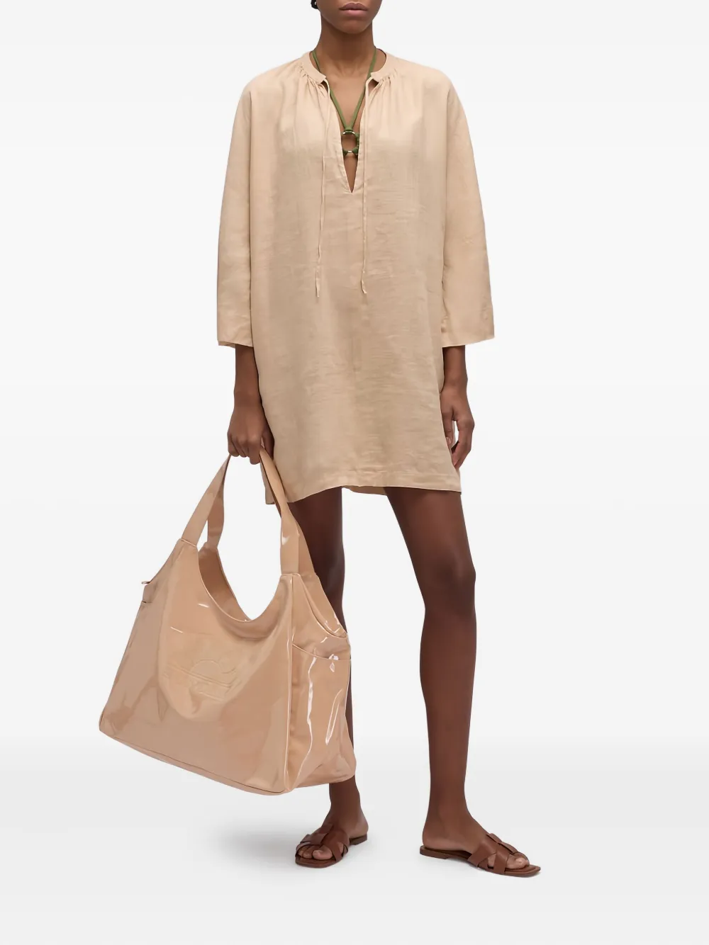 Sundek Tie-neck Tunic In Neutral