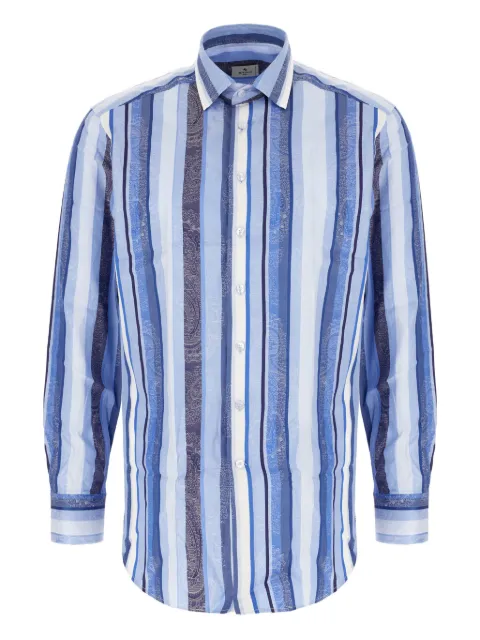 ETRO paisley-motif striped-pattern shirt